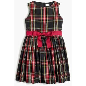 J.Crew Crewcuts Girls Dress Plaid with Sash Christmas Holiday Festive 10
